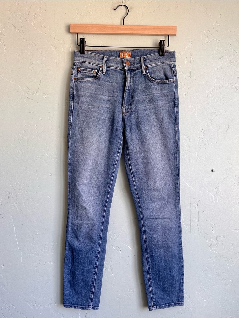MOTHER Women's Skinny Jeans in Light Blue Wash